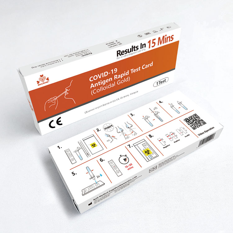 Téknologi latar tukang kit deteksi antigen koronavirus (COVID-19).