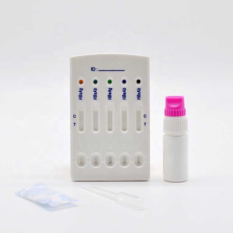 Hépatitis B Virus Hbv 5 In 1 Rapid Test Panel Combo Test